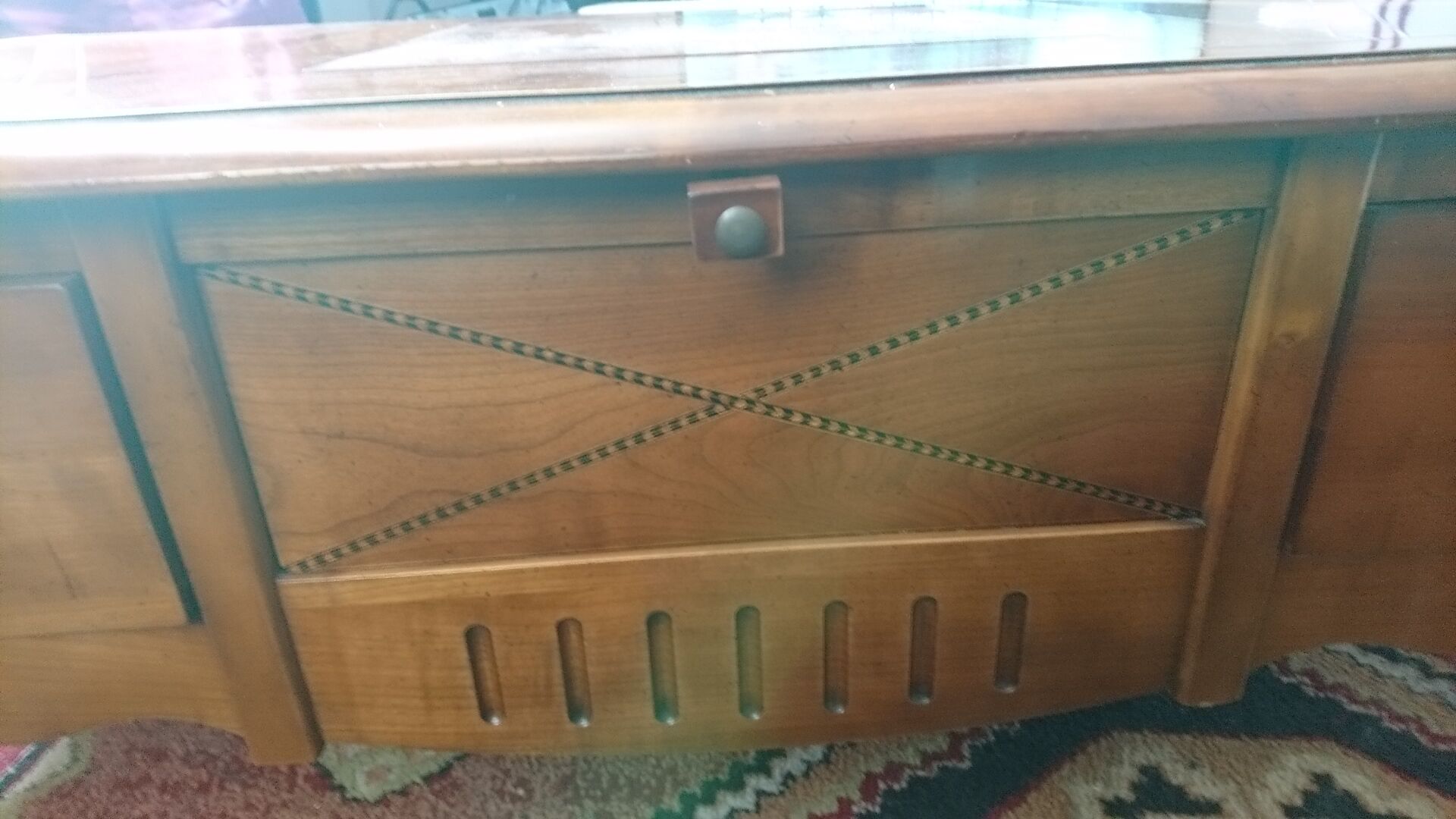 Coffee table with integrated chessboard