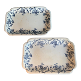 Pair of rectangular dishes