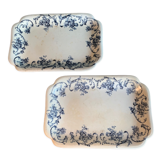 Pair of rectangular dishes