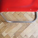 Bright Red 1950's Modernist cantilevered Chair