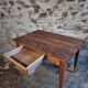 French antique table with drawer – Around 1920 – Pine top and legs.