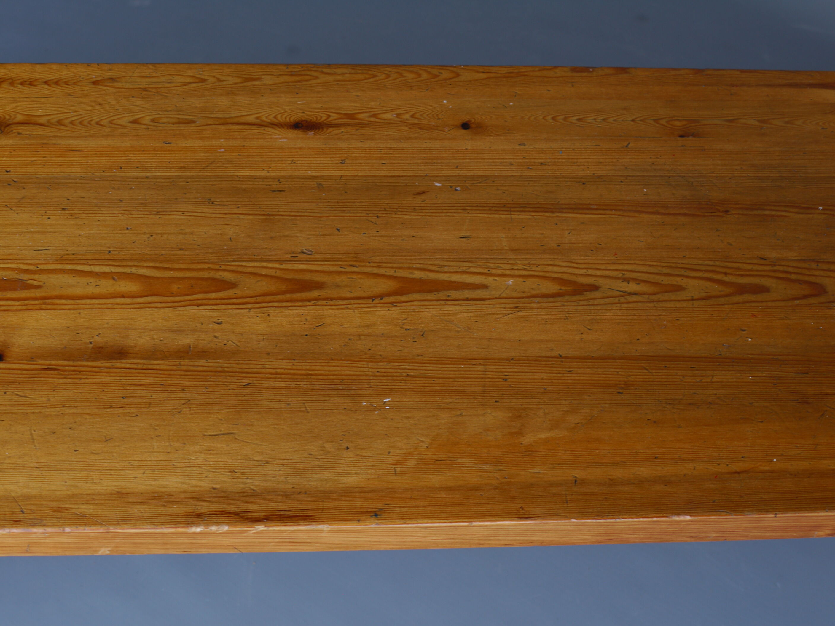 Vintage Scandinavian long pine bench. 1960s