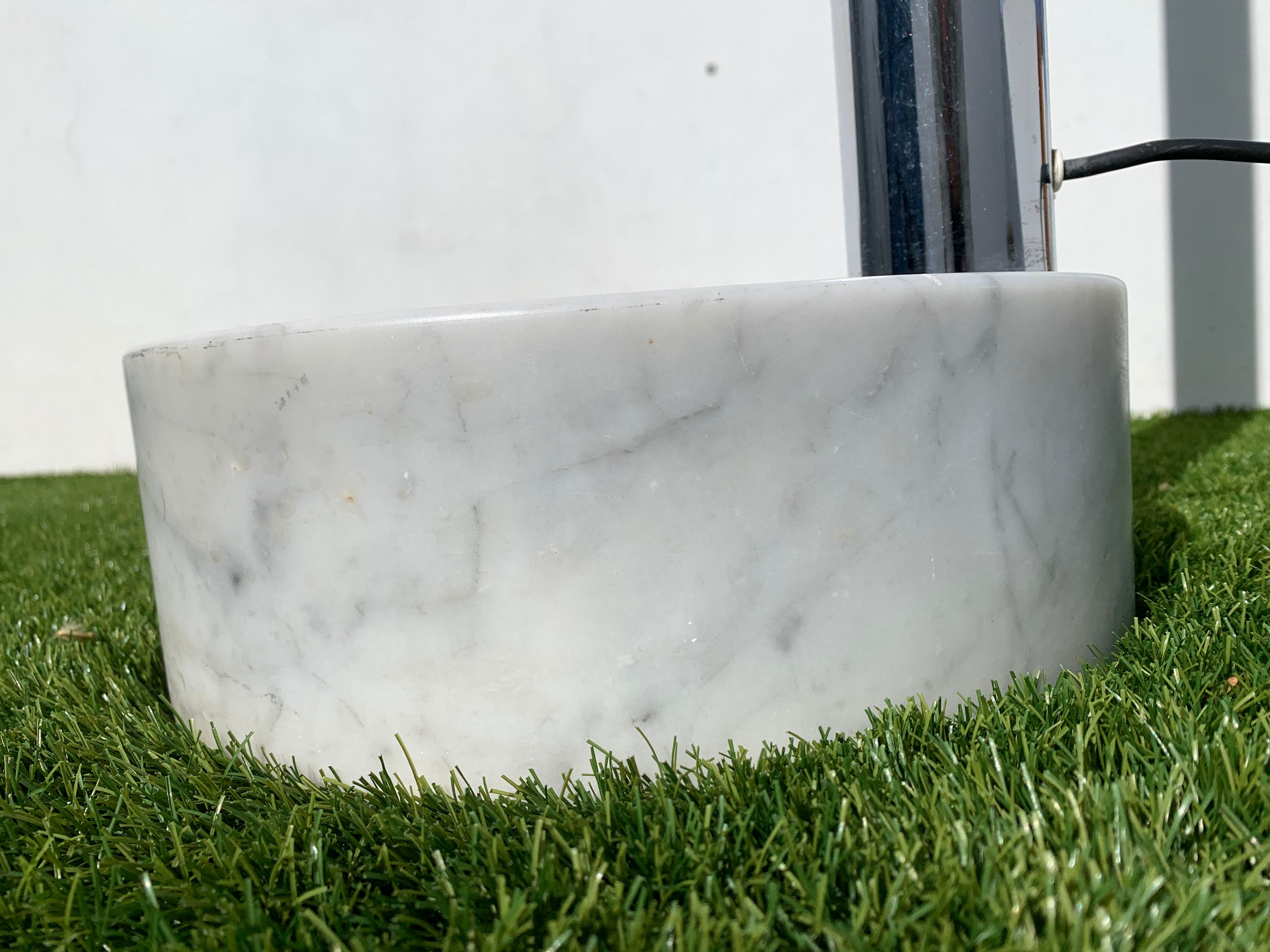 Italian lily of the valley floor lamp, design Goffredo Reggiani, 3 lights in chromed metal, 1970