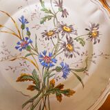 Lot plates, compotier, dish longchamp daisies iron earth