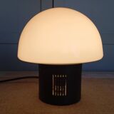 1960s glass and metal mushroom lamp