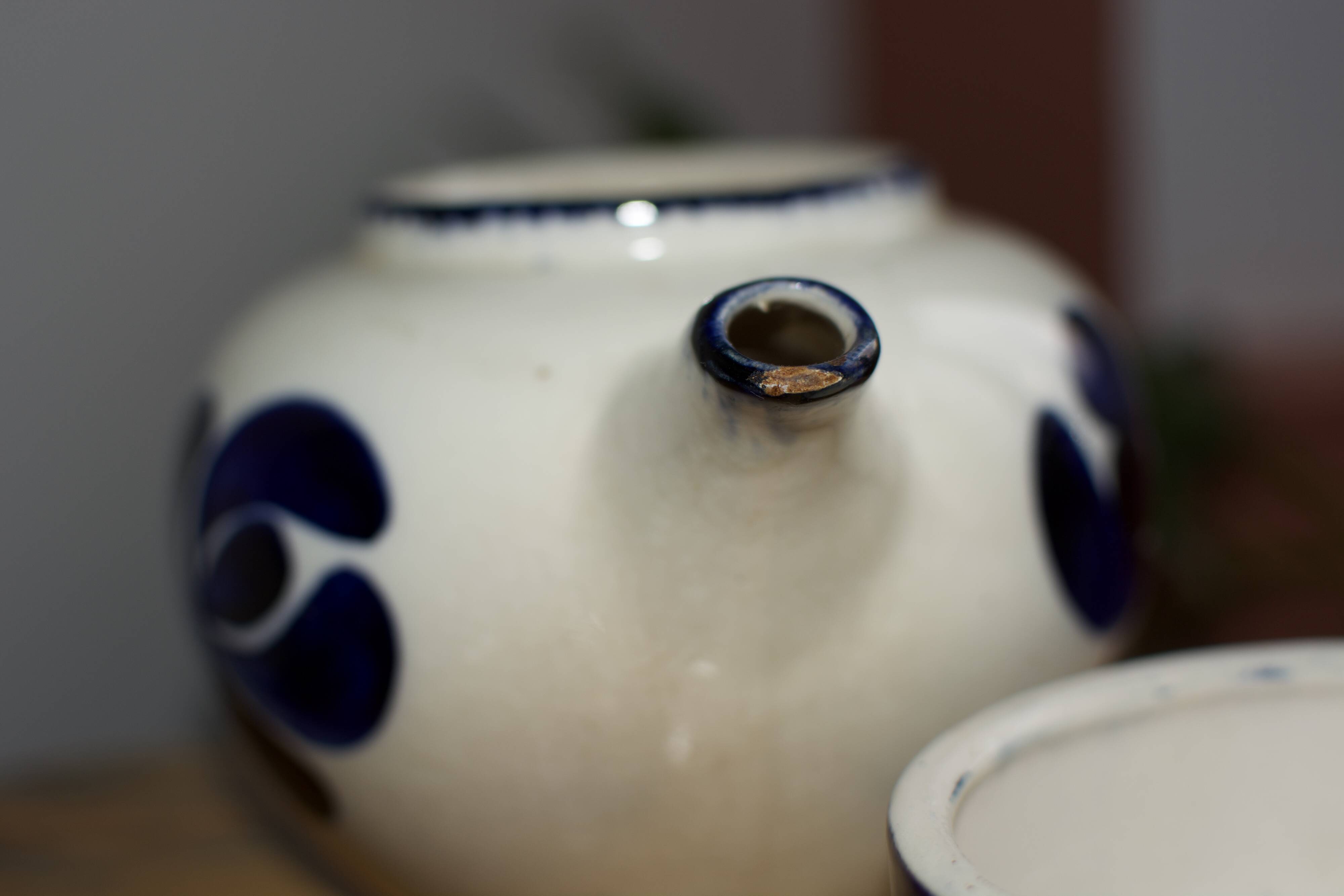 Vintage teapot salins les bains E. Charbonnier