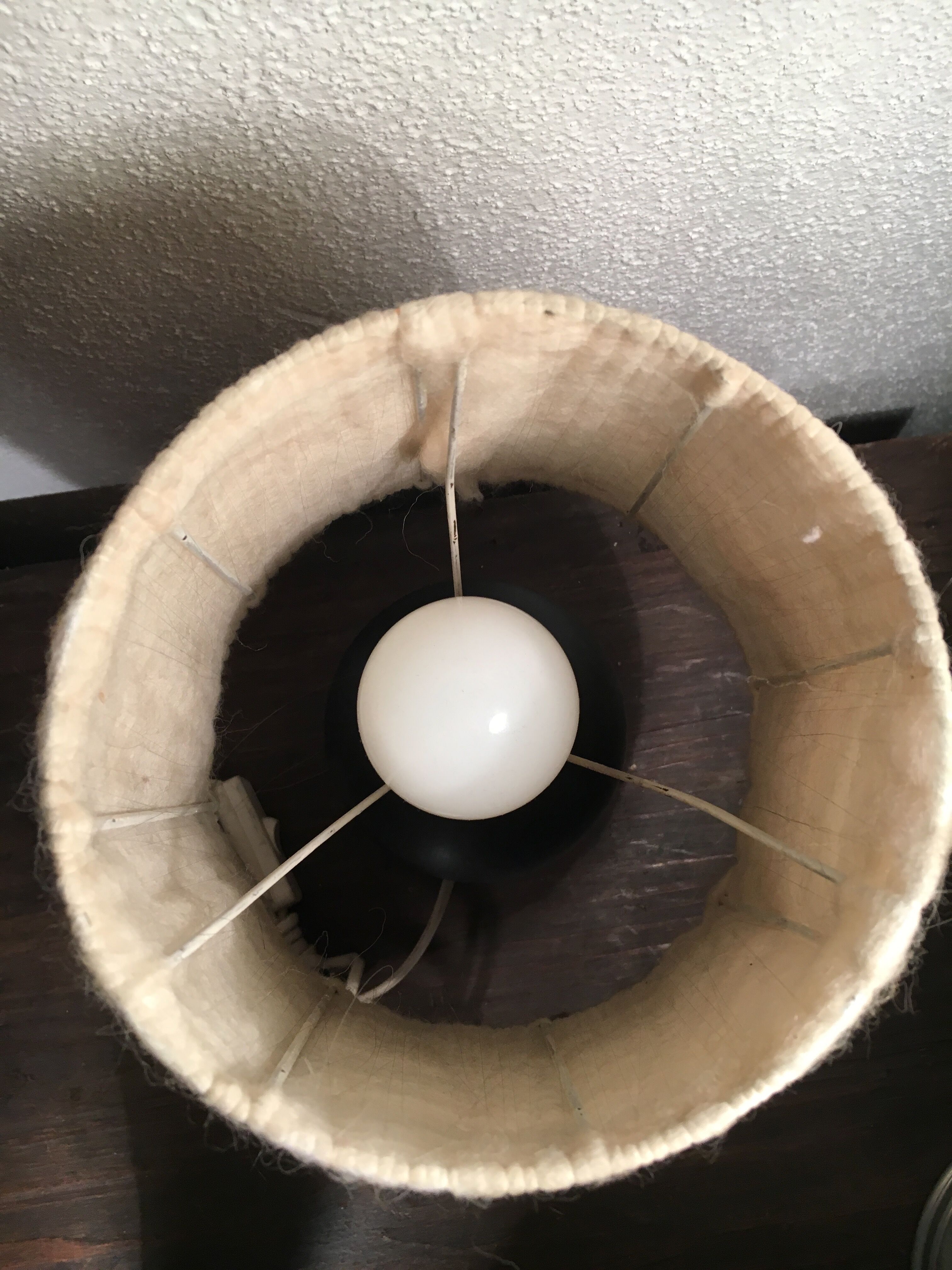 Lamp Vintage silk and twigs