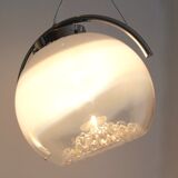 Chrome and frosted glass suspensions by AV Mazzega