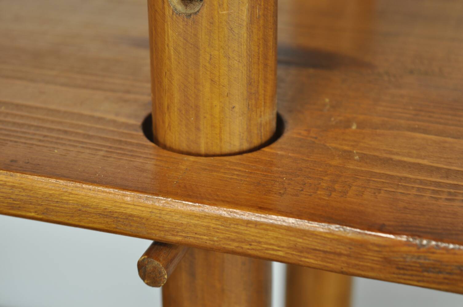 Handmade wooden bookshelf, 1960s