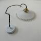 Vintage 25 cm opaline notched suspension