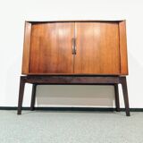 Mid-century audio cabinet with sliding door