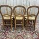 Série de 6 chaises paillées Louis Philippe