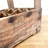 Old Vintage wooden locker box for 12 bottles
