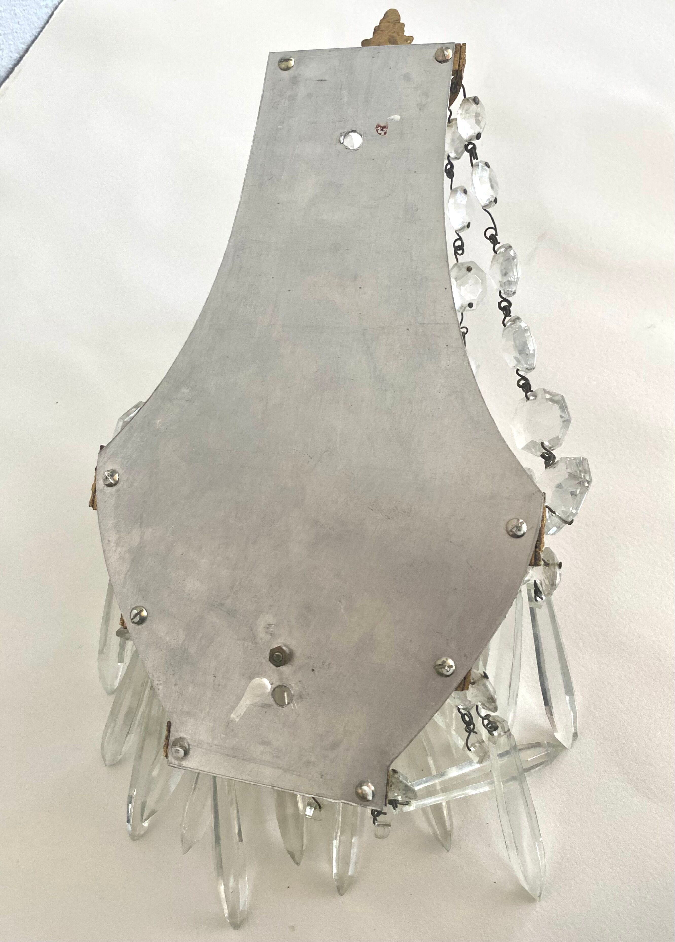 Wall lamp glass, brass, 50s