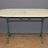 Bistro table in marble and cast iron around 1900