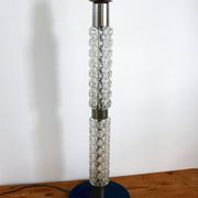Small Art Deco floor lamp Richard Essig vintage glass and chrome 1960s
