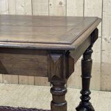 Oak desk table with one drawer, work from the 1930s