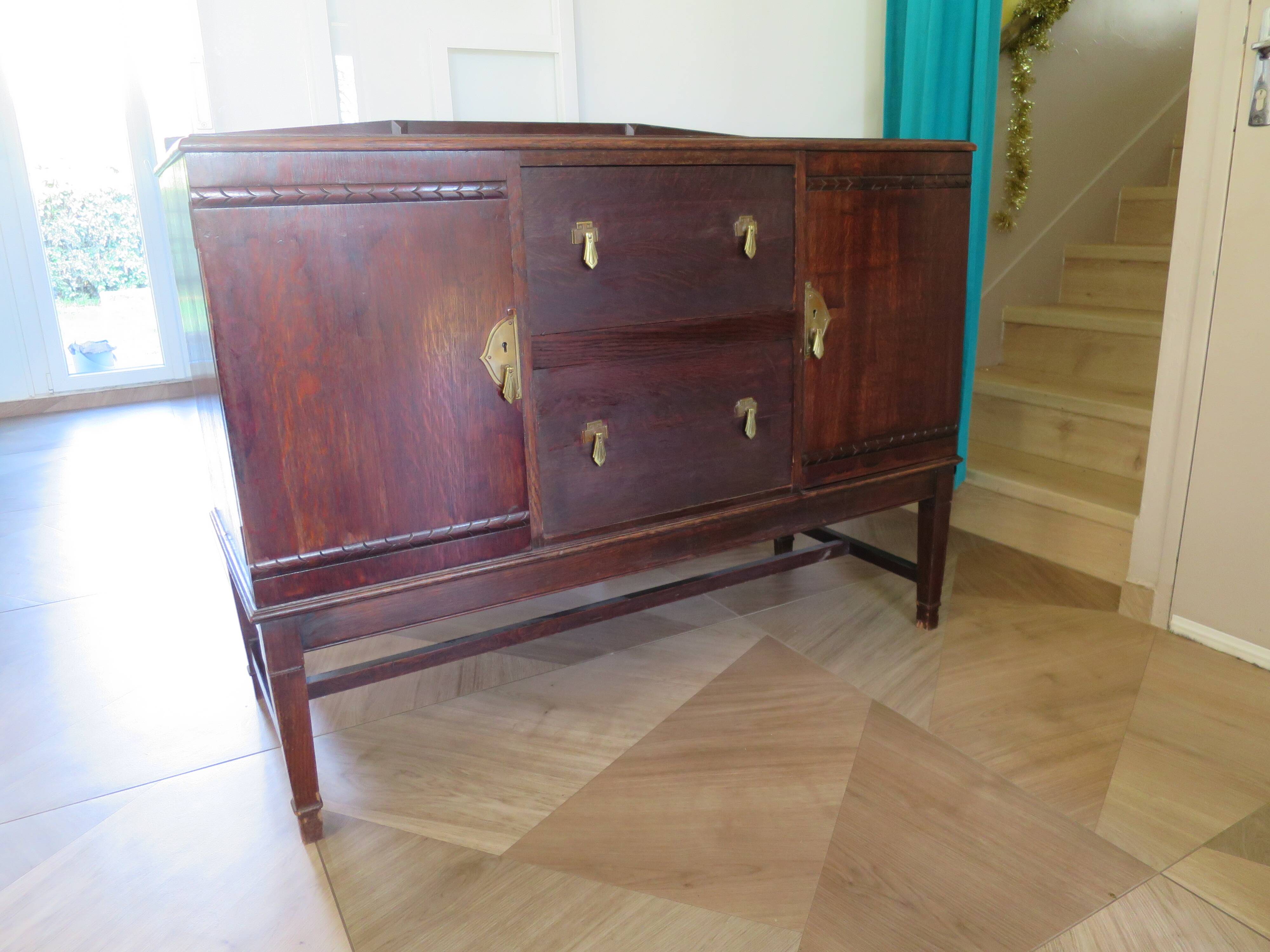 Vintage Sideboard - 2 side doors and 2 drawers - 1950s
