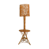 Vintage rattan floor lamp