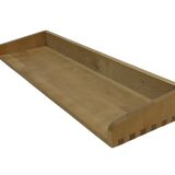 Vintage wooden wall shelve rack bookshelf in pinewood