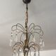 Chandelier cascading crystal and bronze tassels
