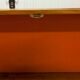 Meuble bar artisanal en bois et céramique orange 1970