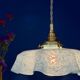 Vintage blue Clichy glass pendant light