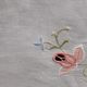 White oval tablecloth large format floral 255X170