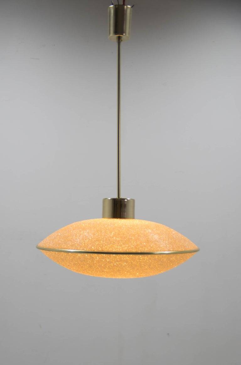 1970s German Space Age UFO Pendant Lamp in Textured Resin