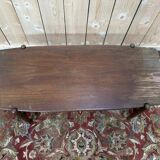 Table basse scandinave en acajou à double plateau