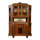 Important Art Nouveau buffet display cabinet with putti, circa 1900
