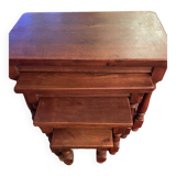 Solid wood nesting tables