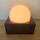 ▪️Modernist Minimalist Space Age Cubic Plastic and Glass Globe Lamp