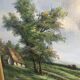 Peinture sur toile encadrée bois doré
