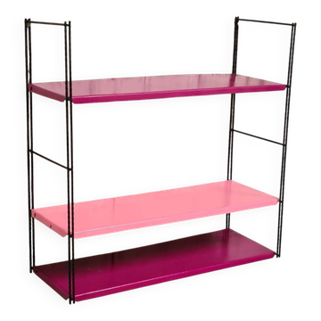 Etagère string acier vintage h49x49x17 dans son jus 1960 à 70