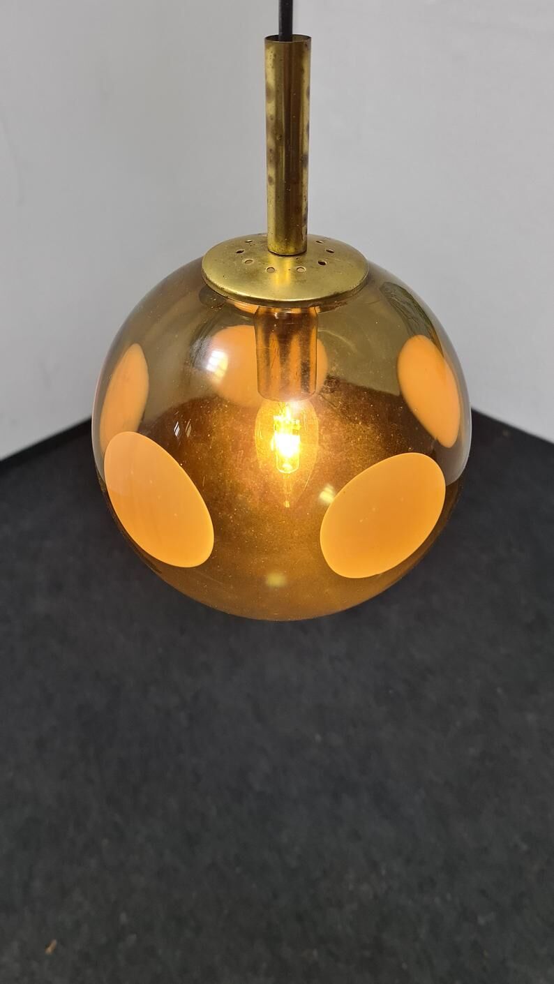 Suspension vintage soufflée à la bouche