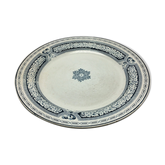 Plat rond en faïence Saint Amand et Hamage modele Anglais diametre 32,3 cm