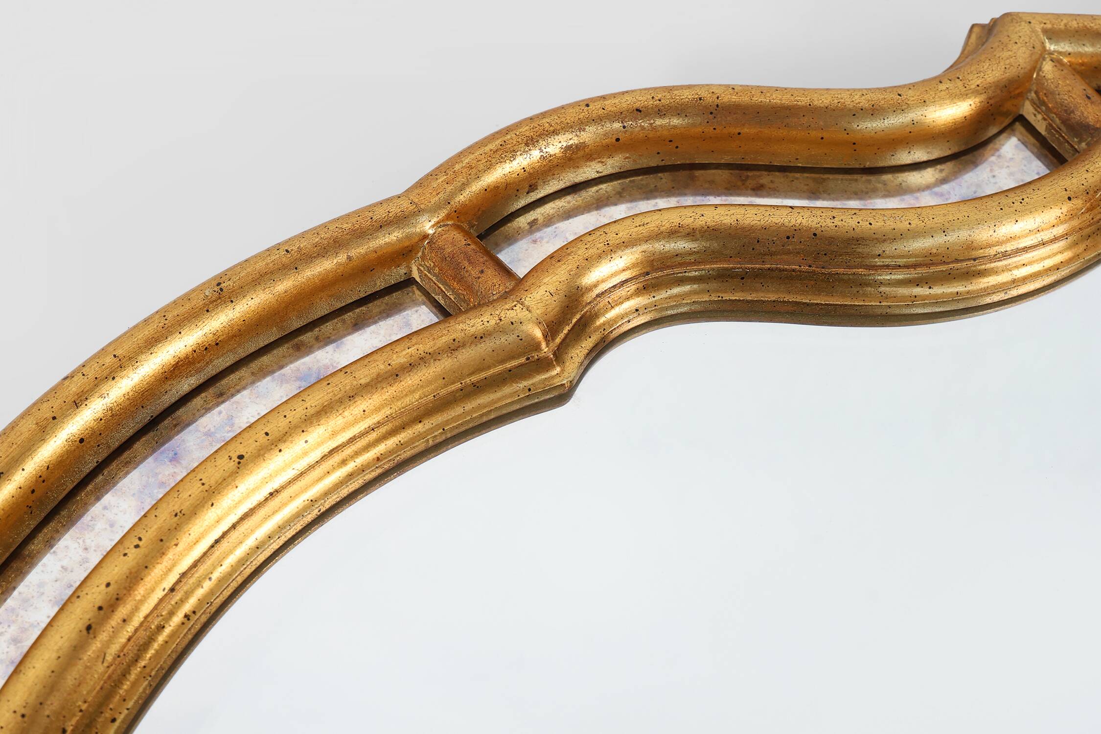 French gilt Louis Philip style mirror decorated with smoked mirror glass