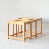 Ensemble de tables gigognes scandinaves