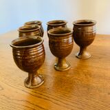 Set of 6 stoneware glasses
