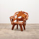Robust armchair made of recycled wood