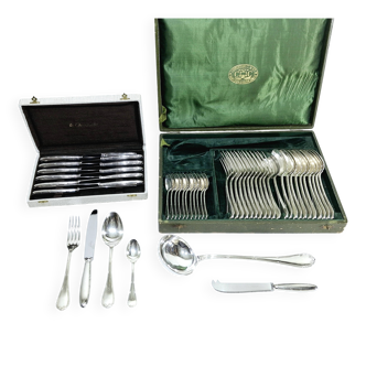 Christofle - 50-piece Cutlery Set Crossed Ribbons