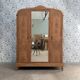 Armoire Art Déco en érable moucheté, rénovée