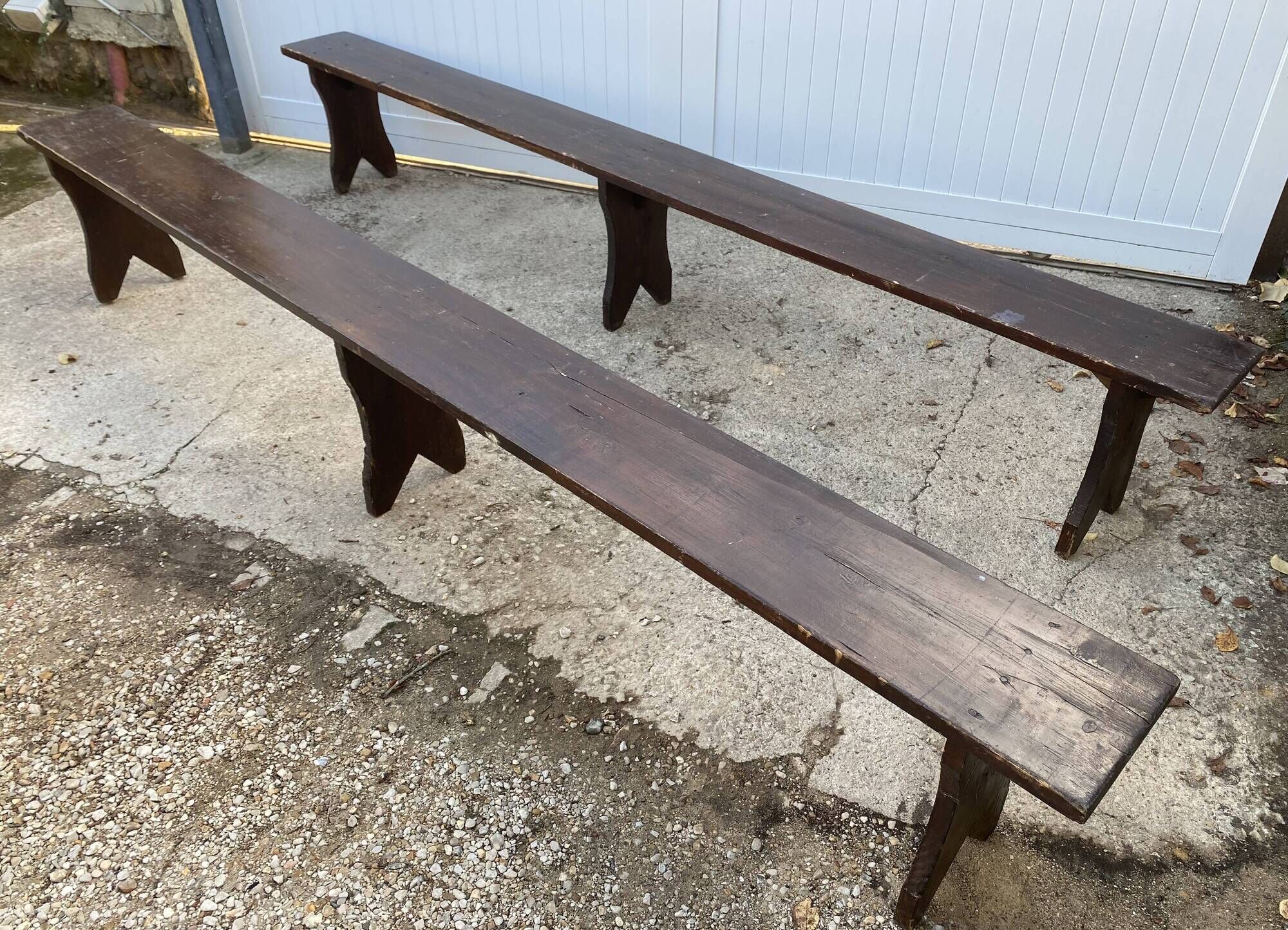 300cm solid wood farm bench for rustic farmhouse table 1950
