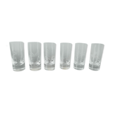 Lot of 6 Moser engraved glasses
