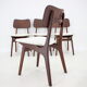1960s Ib Kofod-Larsen Set Of 4 teak Dining Chairs Model 74 Denmark