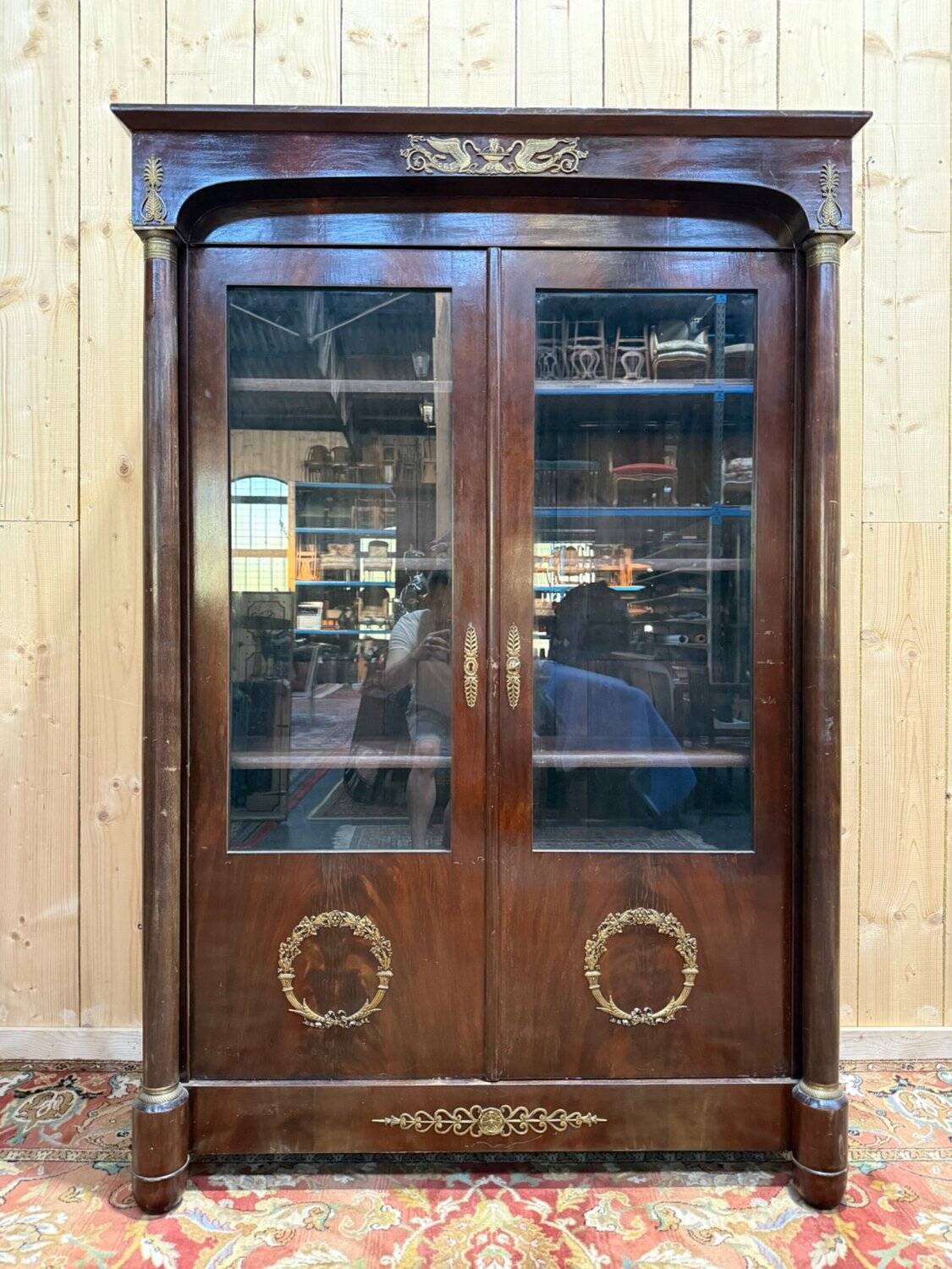 Empire Showcase Library – Mahogany & Gilded Bronzes