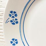 Set of 4 flat plates small flowers