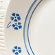 Set of 4 flat plates small flowers