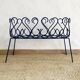 Pair of blue-painted wrought iron planters, 1960s